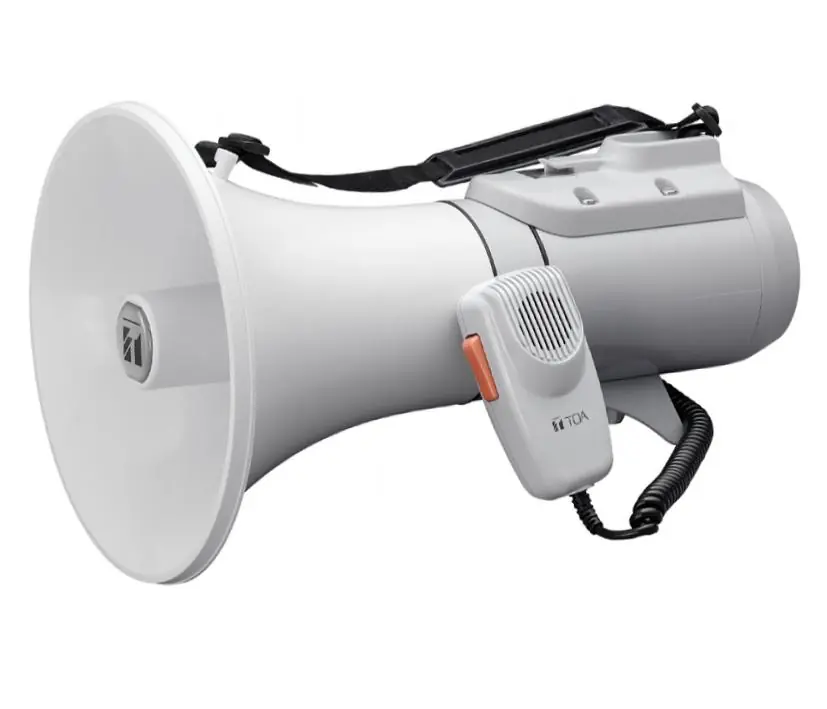 Gratis Versand Megafon ER-2215 Schultermegafon Handmikrofon mit Spiralkabel Reichweite bis 400m