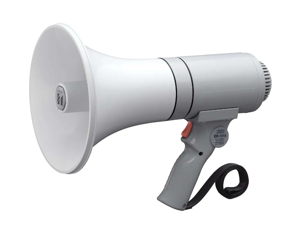 Meistverkauft Megafon ER1215 23W IPX5 Outdoor Indoor extra stabile Ausführung in Weiss-Grau