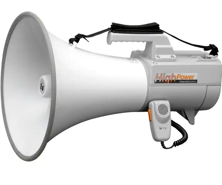 Megafon ER2230W 45W Hochleistungmegafon 12V Alu Schultermegafon mit Sirene bis 1300m RW Angebot