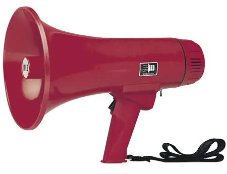Super-Preis Megafon HM012S 12W Megaphon mit Sirene --Rot--