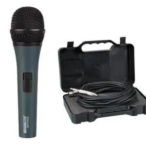 Mikrofon Kabelmikofon dynamisch Metall Pro mit Koffer Rednermikrofon Gesangsmikrofon Preiswert