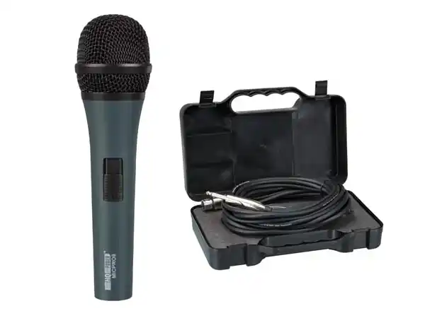 Mikrofon Kabelmikofon dynamisch Metall Pro mit Koffer Rednermikrofon Gesangsmikrofon Preiswert