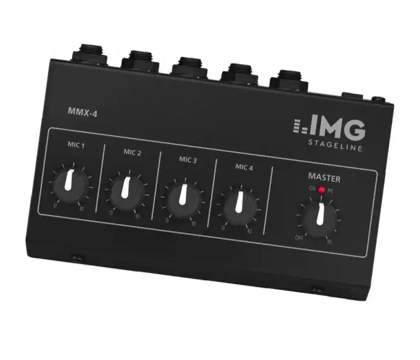 Geprüft Mikrofon Mischpult Mixer 4-Kanal Mixer MMX4 Tischmischpult