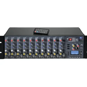 Mischpult Mixer 10-Kanal 19zoll 3HE mit MP3-Player 2xLine und 8x Mikrofon Eingang Neue Ware