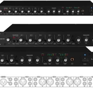Mischpult Mixer 12-Kanal 19zoll 1HE mit 6xLine und 6x Mikrofon Eingang Mengenrabatt