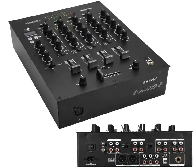 Mischpult Mixer 4-Kanal mit Bluetooth USB Player und Equalizer PM422P Tischmixer Sale