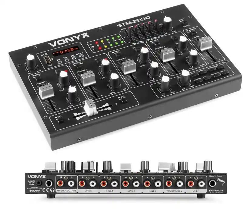 Meistverkauft Mischpult Mixer 8-Kanal mit Bluetooth USB Player Equalizer Soundeffekte Tischmixer