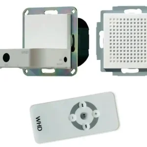 MP55 Wandstation Weiss mit Stereoverstärker mit Line-Input inkl Fernbedienung + KEL55 Lautsprecher Nur Für Kurze Zeit