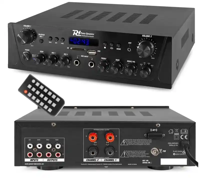 Begrenztes Angebot Multiroom Verstärker 2x100W 2-Zonen Verstärker mit UKW USB SD Bluetooth