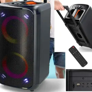Günstig Musikanlage USB MP3 Bluetooth Aux 240W mit Lithium-Akku bis 5-Stunden Spielzeit PP2480 Akkubox