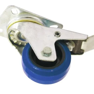 Hochwertig Rolle Lenkrolle 80mm mit Bremse blaue Transportrolle