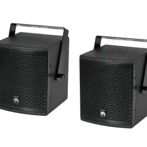 Geld-Zurück-Garantie Satellitenlautsprecher 2x260W 8ohm Schwarz 25x23cm PA-TOP Wandlautsprecher mit Schwenkbügel
