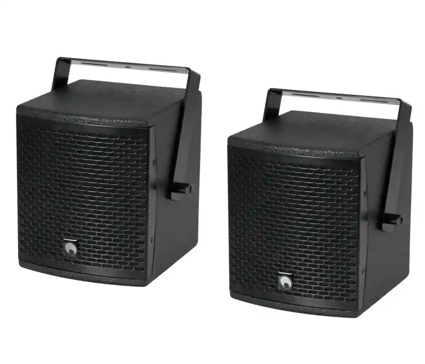 Geld-Zurück-Garantie Satellitenlautsprecher 2x260W 8ohm Schwarz 25x23cm PA-TOP Wandlautsprecher mit Schwenkbügel