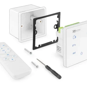 Abverkauf Stereo Unterputz Verstärker 2x40W mit Bluetooth USB AUX MicroSD und Fernbedienung