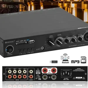 Echt Stereo Verstärker 2x460W 4-8ohm oder 100V Ausgang mit Bluetooth / 5-Eingänge (1xMikro)