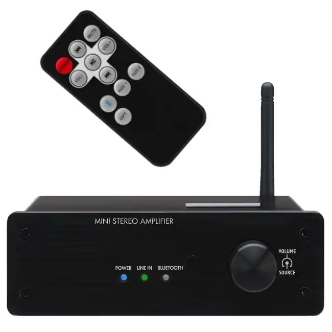 Stereo Verstärker 2x50W mit Bluetooth Empfänger und Cinch-Line-Inp SA-160BT Original