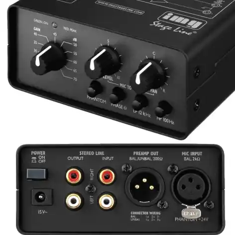 Kostenloser Rückversand Vorverstärker Mikrofon 1-Kanal mit Phantom Speisung MPA1xx Serie