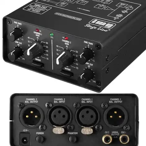 Neu Im Sortiment Vorverstärker Mikrofon 2Kanal mit Phantom Speisung MPA2xx Serie