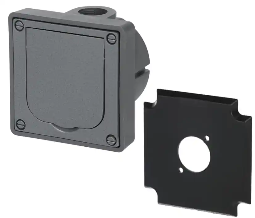 Wanddose Bodendose Unterputz für D-Type Einsätze XLR Dose Metalldose Letzte Chance