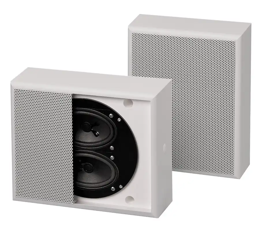 Wandlautsprecher AB 2fach 2x15W mit 2x6W ELA Trafo 250x200mm EN60849 Saisonangebot
