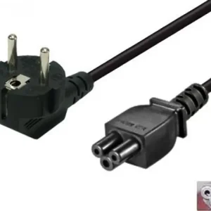 1,8m Netzkabel auf Schutzkontaktstecker auf IEC320 C5 MickyMaus Stecker Markenprodukt