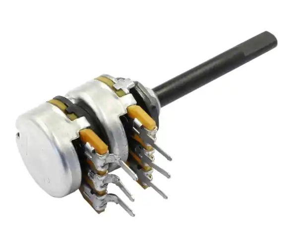 100Kohm Poti Stereo 100K LIN 4mm Kunststoffachse Super-Preis