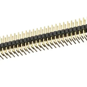 100pol Stiftleiste 2x50pol 90° gewinkelt vergoldet RM 2,54mm Aktuell