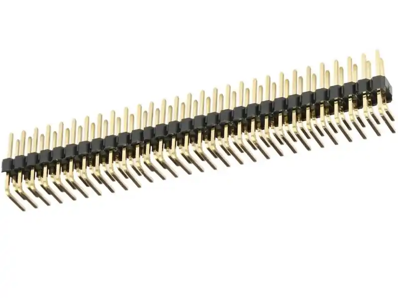 100pol Stiftleiste 2x50pol 90° gewinkelt vergoldet RM 2,54mm Aktuell