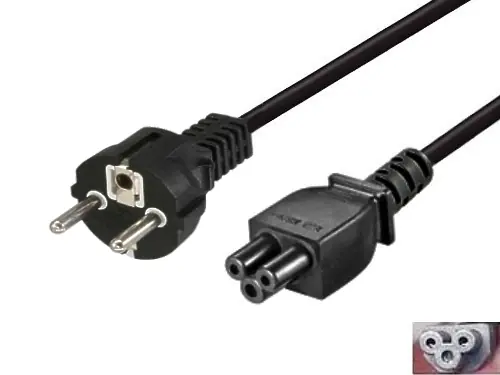 Geprüft 10m Netzkabel Schutzkontaktstecker auf IEC320 C5 MickeyMaus Stecker