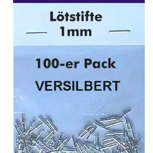 Sonderaktion 1mm Lötstift Lötnägel versilbert -- 100-er Pack --
