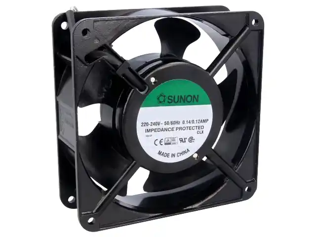 230V Lüfter 120x120x38mm 22W ALU-Druckguss 161cbm-h Kabel Highlight