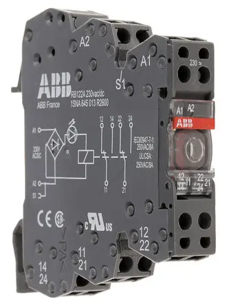 Markenware 230V Relais für AC oder DC mit 2xWechsler je 8A DIN Hutschienen ABB