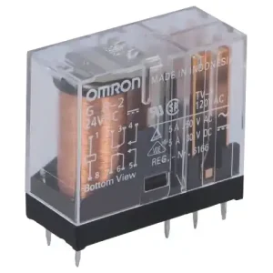 Markenprodukt 24V Relais DC Spule 2xWechsler 2xUM je 5A 250V