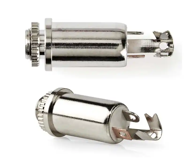 Preiswert 3,5mm Klinkenbuchse Stereo Metall mit Mutter