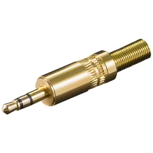3,5mm Klinkenstecker Stereo Metall vergoldet Im Trend
