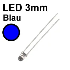 Kostenfreie Lieferung 3mm LED Blau 5200mcd Superhell 20 Grad