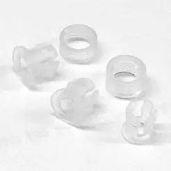 Echt 3mm LED Fassung Kunststoff Clip 2-teilig Transparent -100er Pack-