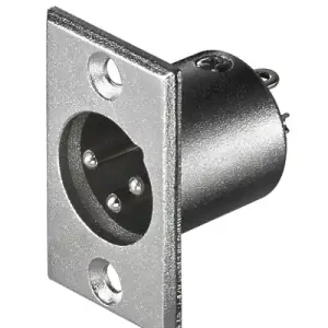 3pol XLR Einbaustecker Metallausführung Geld-Zurück-Garantie