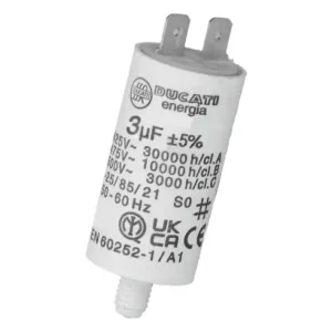 3uF Motorkondensator MKP 3uF 475V 25x55mm 6,3mm Steckkontakte Garantierte Lieferung