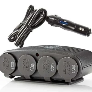 4-fach 12V KFZ-Verteiler mit USB - KFZ-Mehrfach-Verteiler Online Kaufen
