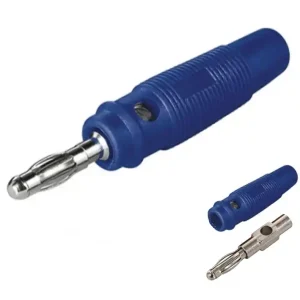 4mm Bananenstecker Blau gummiert Lamellenkontakt Aktuell