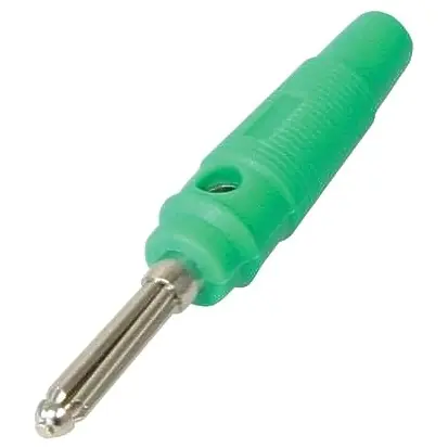 4mm Bananenstecker Grün gummiert Federkontakte Zertifiziert