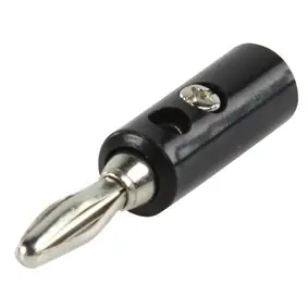 4mm Bananenstecker Hartplastik Serie-5 --Schwarz-- Top-Angebot