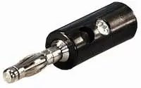 Geprüft 4mm Bananenstecker Lamellenkontakt Schwarz