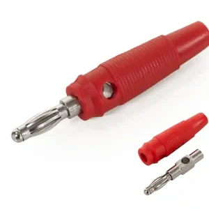 4mm Bananenstecker Rot gummiert Lamellenkontakt Weltweiter Versand