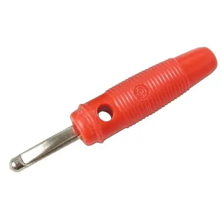 Abverkauf 4mm Bananenstecker ROT mit 1x Längsfeder
