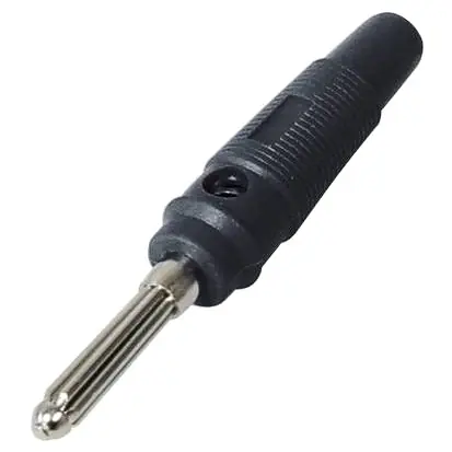 4mm Bananenstecker Schwarz gummiert Federkontakte Günstig
