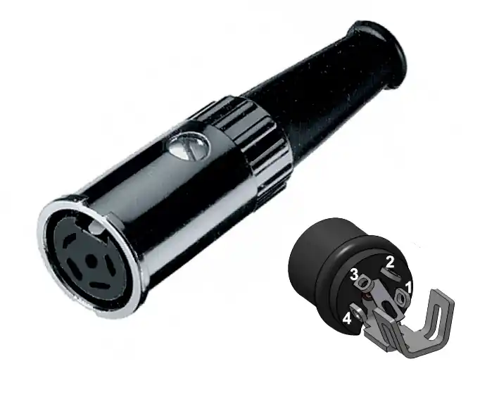4pol DIN Kupplung Metall mit Bajonett- Renkverschluss Saisonangebot
