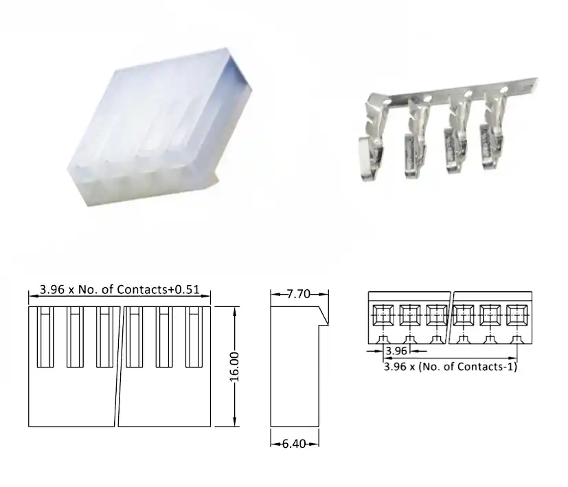 4pol Platinenstecker 1-reihig RM3,96 für OpenFrame Netzteile und Platinen Meistverkauft