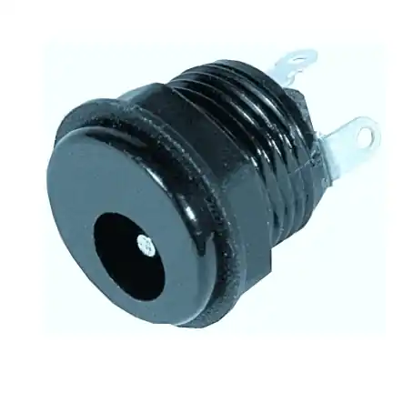 5,5x2,5mm Hohlstecker Buchse Einbaubuchse rund isoliert Schnäppchen